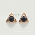 Wholesale Handmade Rose Gold Natural Black Onyx Gemstone Earring Manufacturer